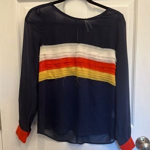 Size small sheer navy top